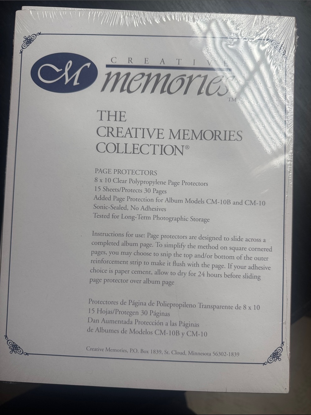 Creative Memories White Clear Page Protectors Pack